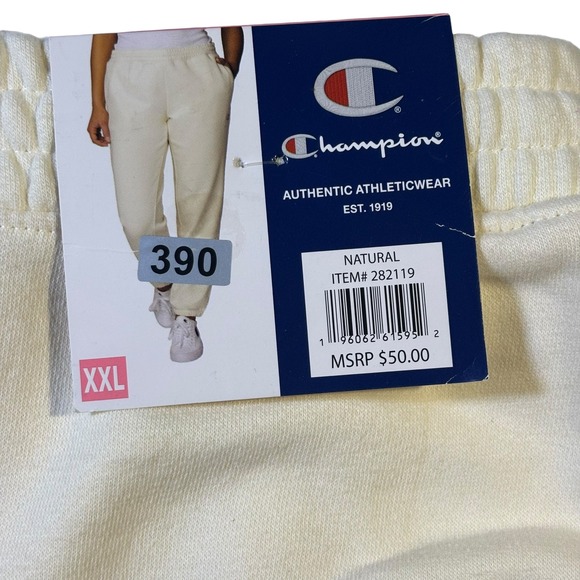 Champion Women Sweatpants Natural Beige Color Size XXL New With Tags - Picture 5 of 10